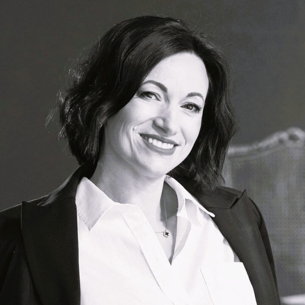 Black and White Image of Radical Forgiveness Coach and Affiliate Iryna Manokha